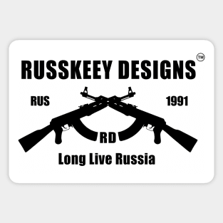 Russkeey Designs Logo (Black) Sticker